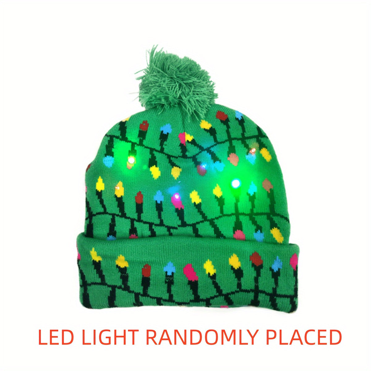 LED Christmas Beanie - Light-Up and Festive for the Holidays