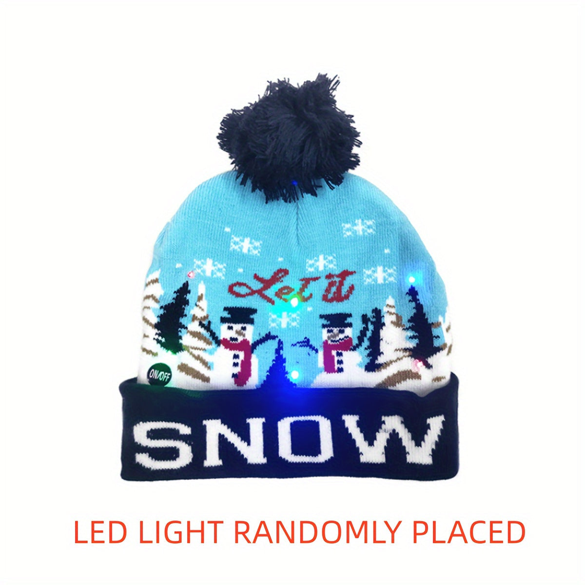 LED Christmas Beanie - Light-Up and Festive for the Holidays