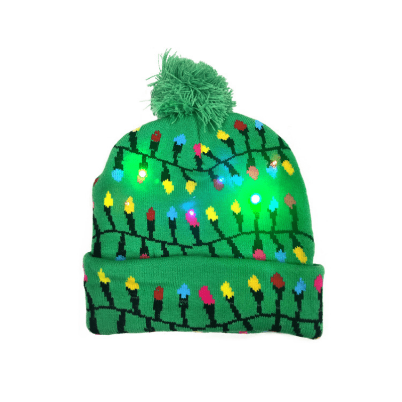 LED Christmas Beanie - Light-Up and Festive for the Holidays