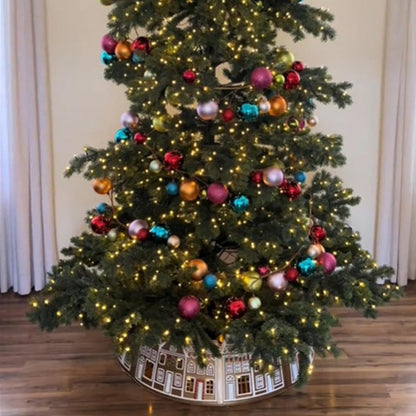 LED Gingerbread House Christmas Tree Collar Tree Skirt