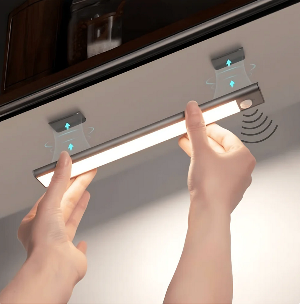 LED Under-Cabinet Light with Motion Sensor – Drill-Free Magnetic