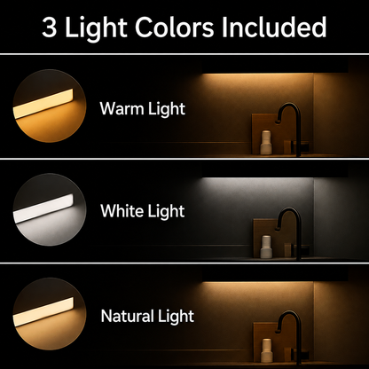 LED Under-Cabinet Light with Motion Sensor – Drill-Free Magnetic