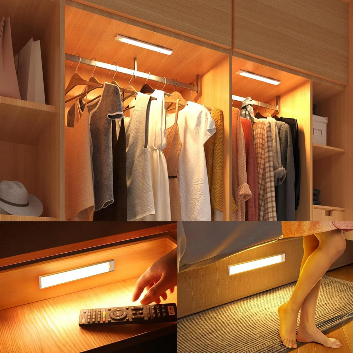 LED Under-Cabinet Light with Motion Sensor – Drill-Free Magnetic