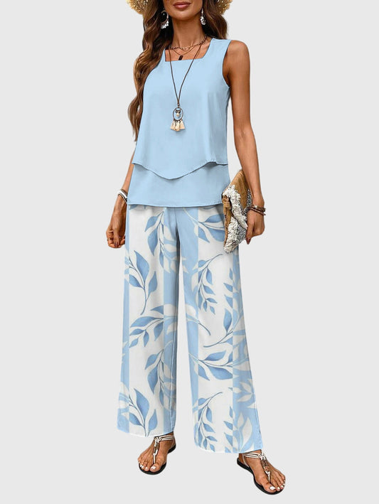 Image of Leila | Women's Wide Leg Pant Set
