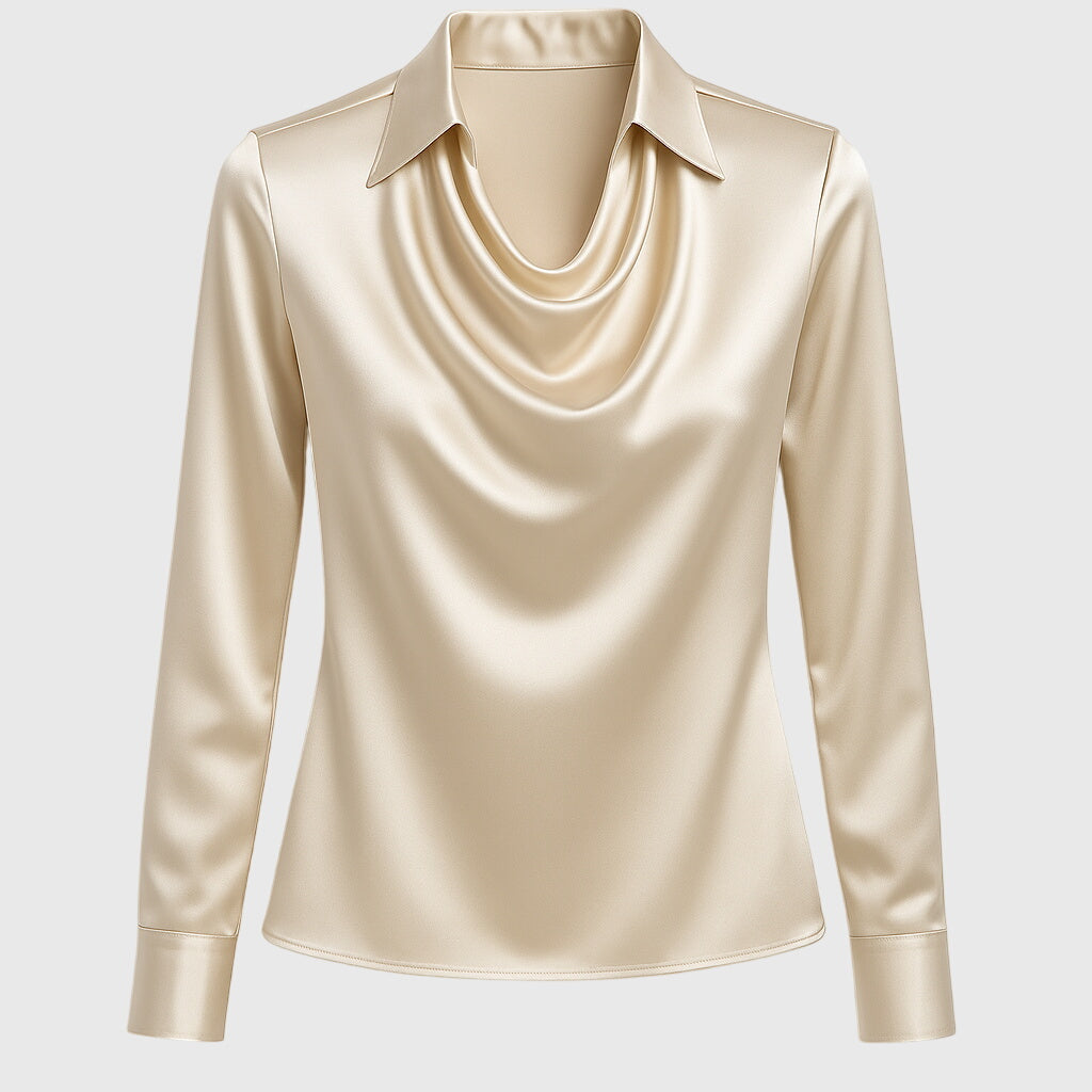 Image of Lena | Women's Long Sleeve Cowl Neck Blouse