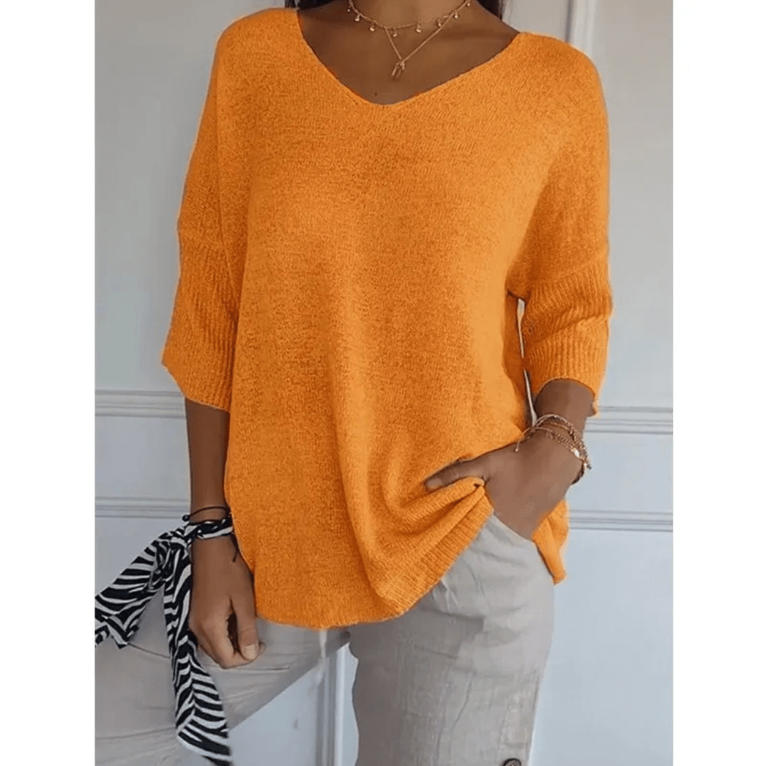 Image of Libby | Women's V-Neck Relaxed Fit Tunic Top