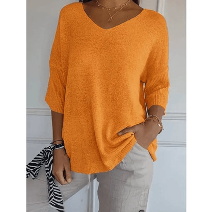 Image of Libby | Women's V-Neck Relaxed Fit Tunic Top