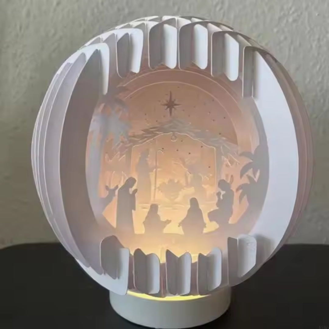 Light-Up Paper Nativity Scene