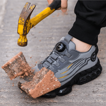 Lightweight Breathable Mesh Slip-Resistant Steel Toe Athletic Sneakers