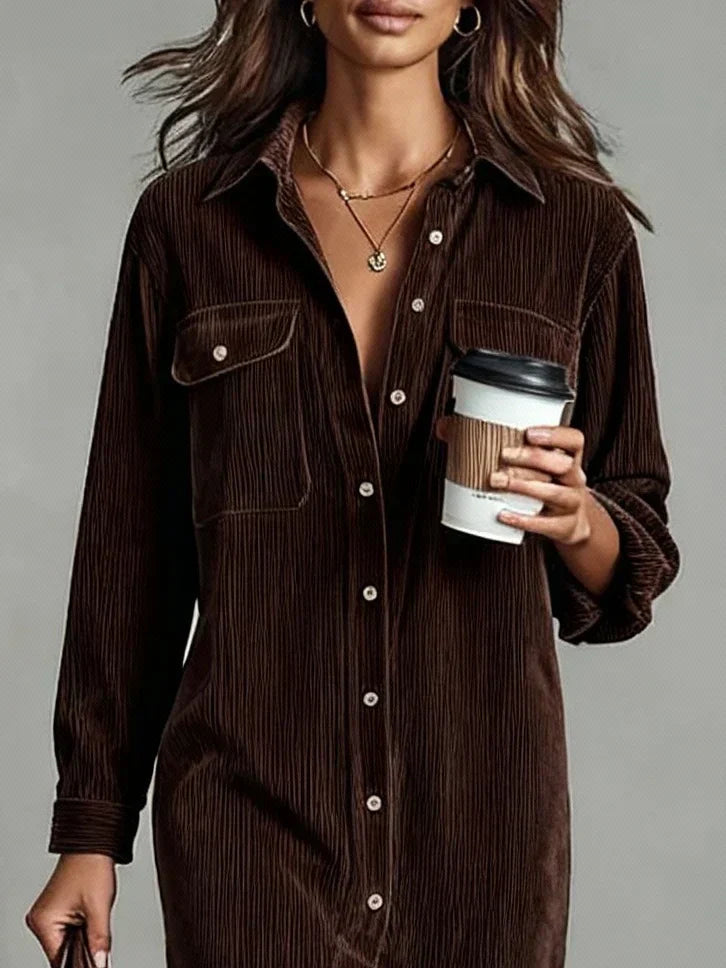 Image of Linda | Women's Button-Down Midi Shirt Dress