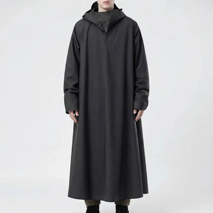 Long Hooded Riding Rain Jacket