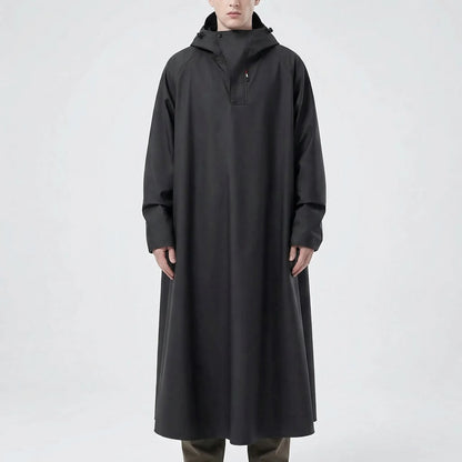 Long Hooded Riding Rain Jacket