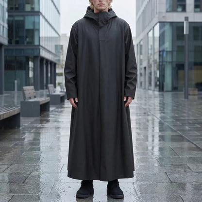 Long Hooded Riding Rain Jacket
