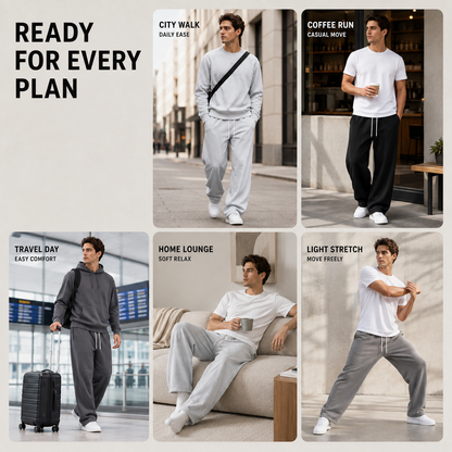 Loose-Fitting Long Sweatpants