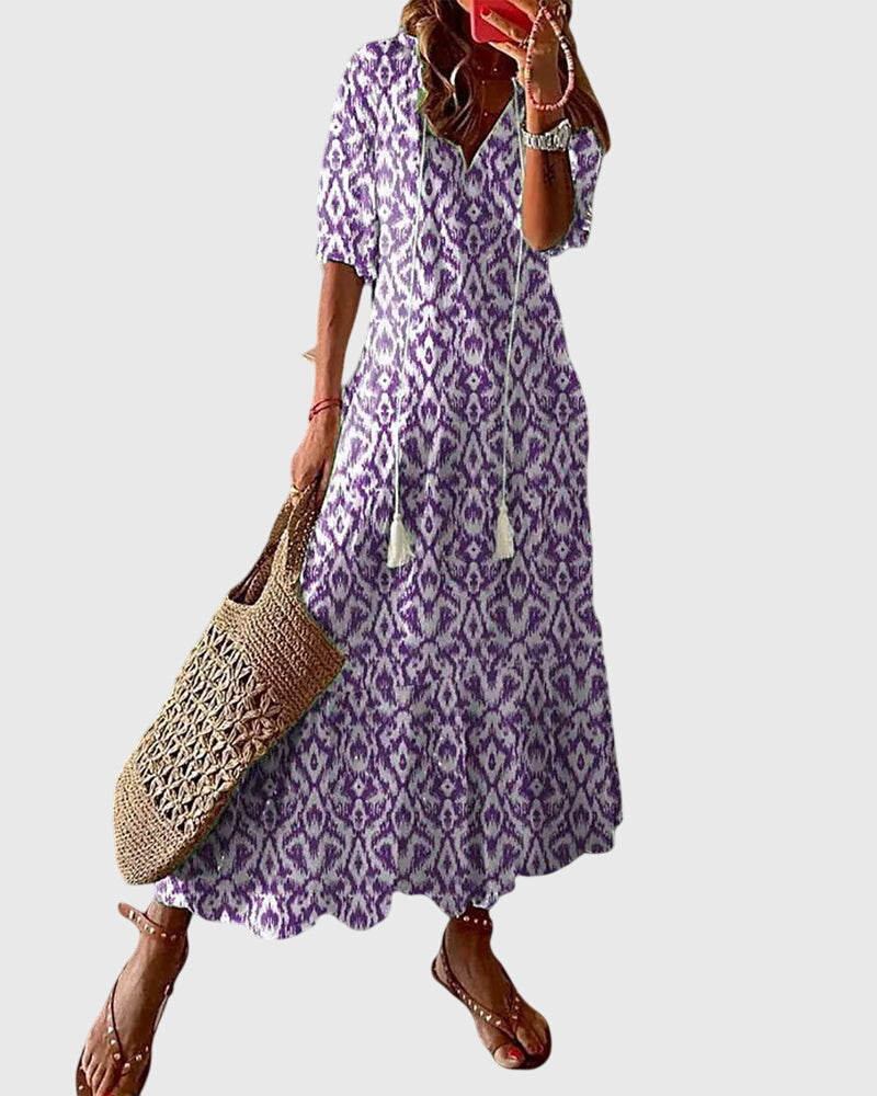 Image of Lori | Women's V-Neck Maxi Dress