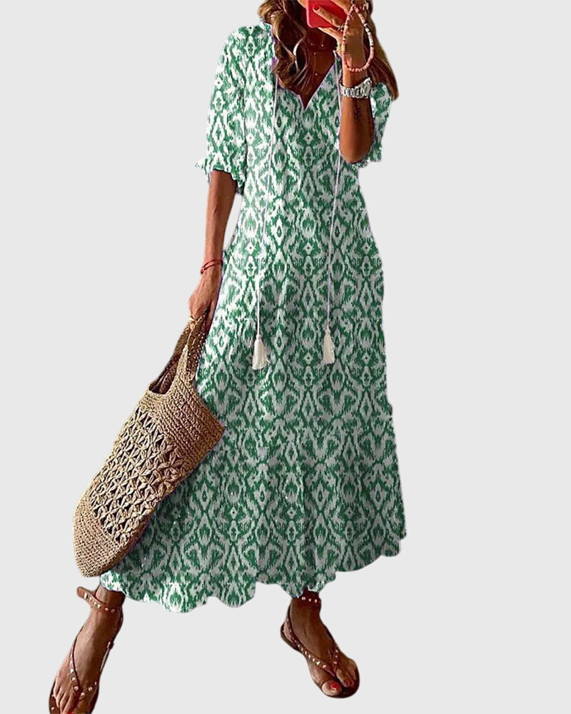 Image of Lori | Women's V-Neck Maxi Dress