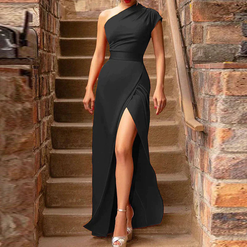 Image of Lucia | Women's One Shoulder Maxi Dress