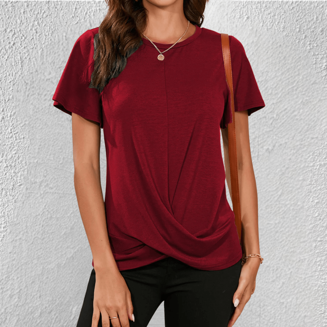 Image of Lucy | Women's Twist Front Casual T-Shirt