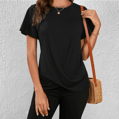 Image of Lucy | Women's Twist Front Casual T-Shirt