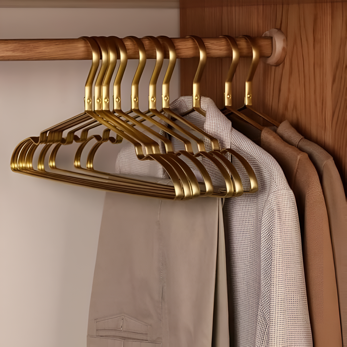 Luxury Non-Slip Aluminium Hangers – Wardrobe Organisation & Style