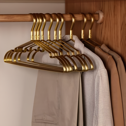 Luxury Non-Slip Aluminium Hangers – Wardrobe Organisation & Style