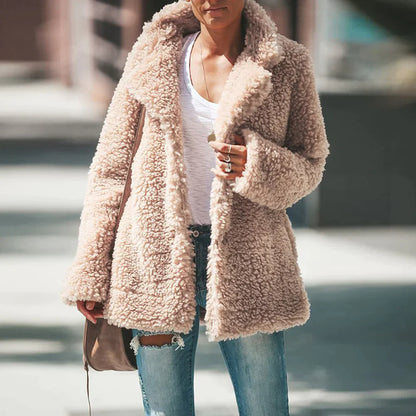 Rose | Women's Loose Fit Teddy Jacket - Image 9