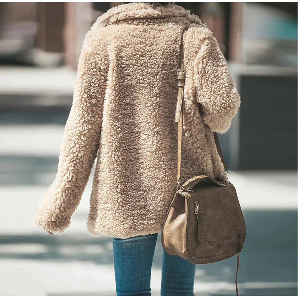Rose | Women's Loose Fit Teddy Jacket - Image 8