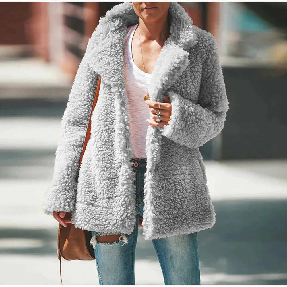 Rose | Women's Loose Fit Teddy Jacket - Image 7