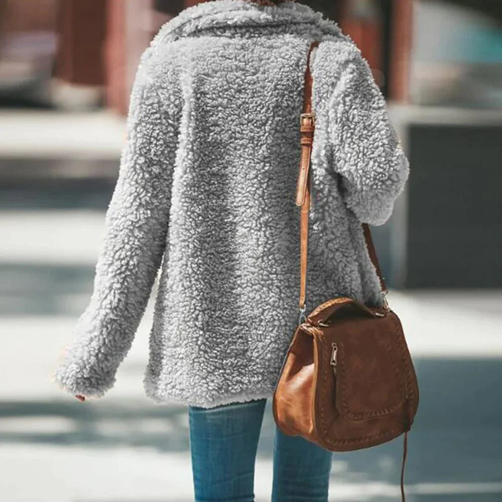 Rose | Women's Loose Fit Teddy Jacket - Image 6