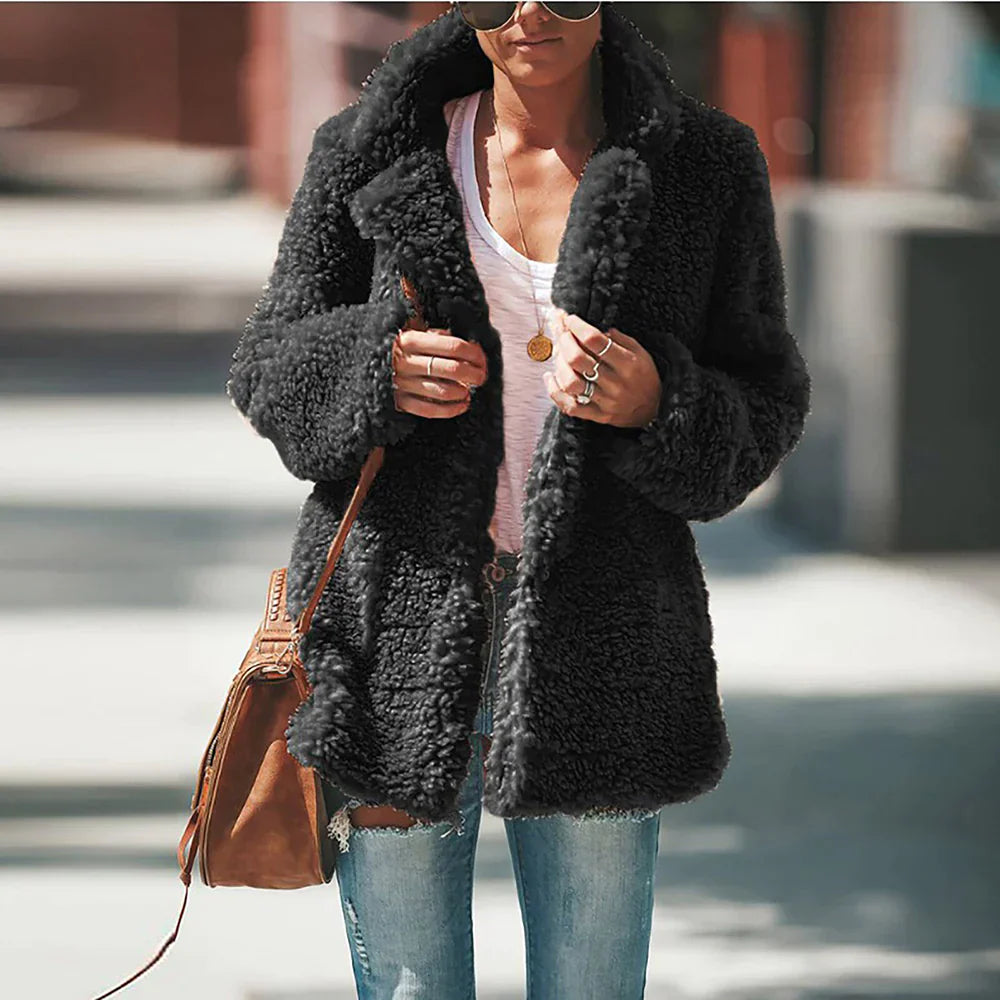 Rose | Women's Loose Fit Teddy Jacket - Image 5