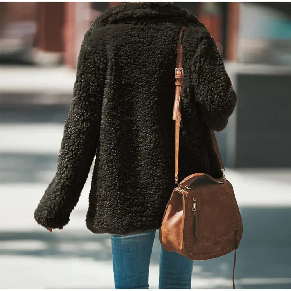 Rose | Women's Loose Fit Teddy Jacket - Image 4