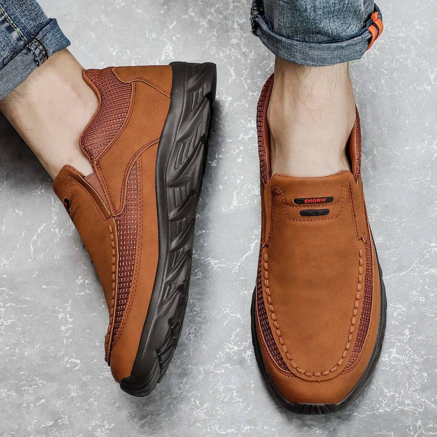 Sebastian | Men's Casual Leather Sneakers with Comfort - Image 5