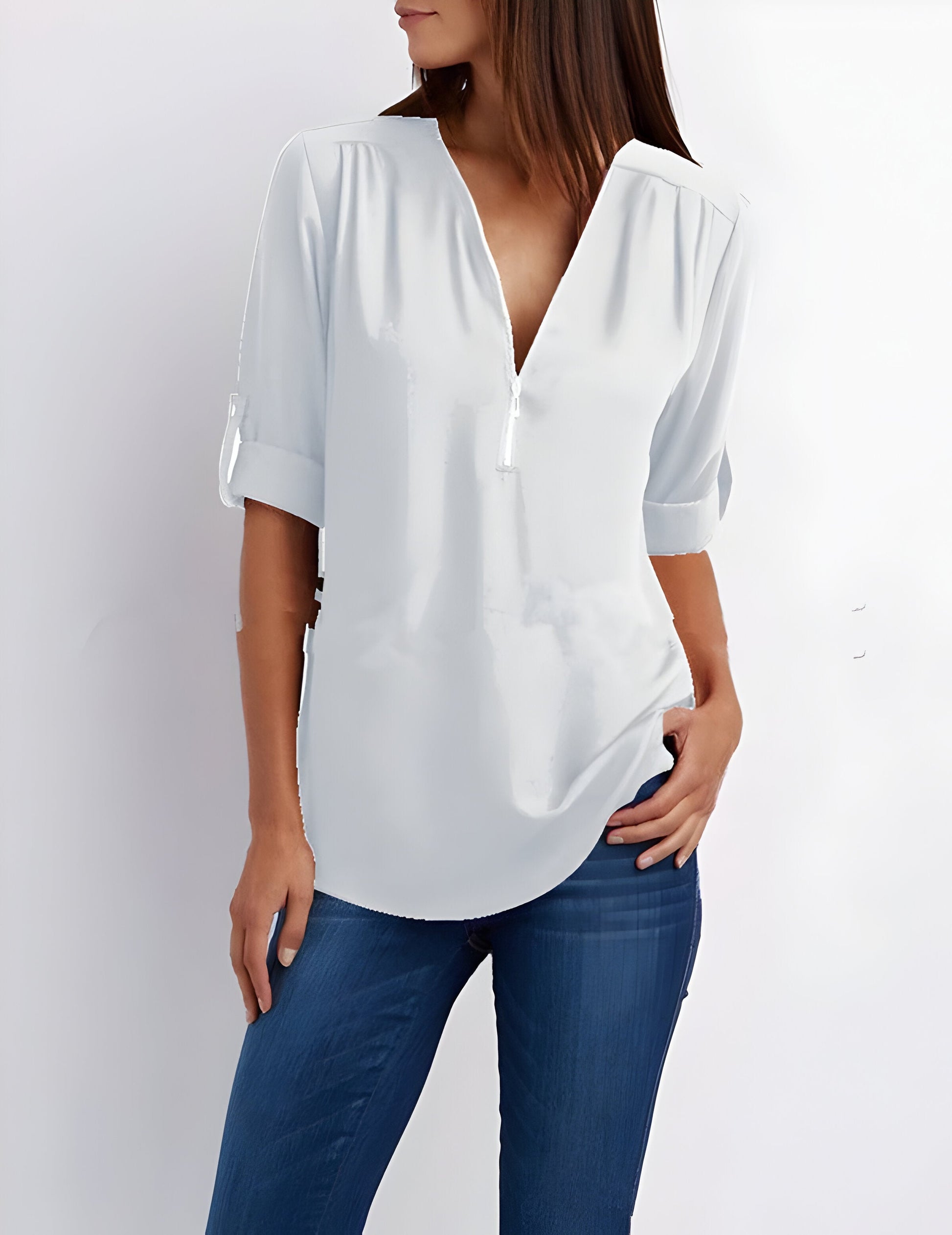 Image of Maisie | Women's Zip Front Blouse