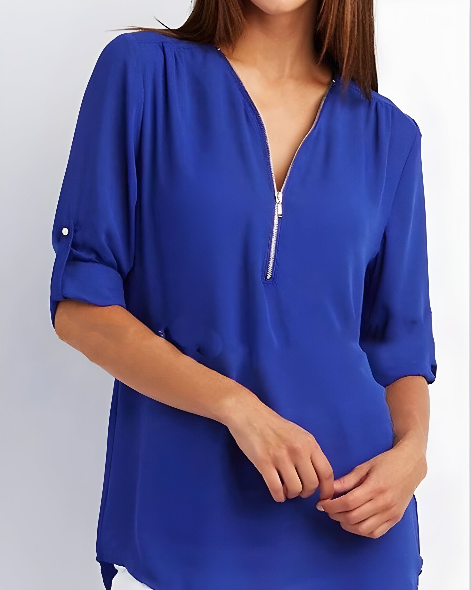Image of Maisie | Women's Zip Front Blouse