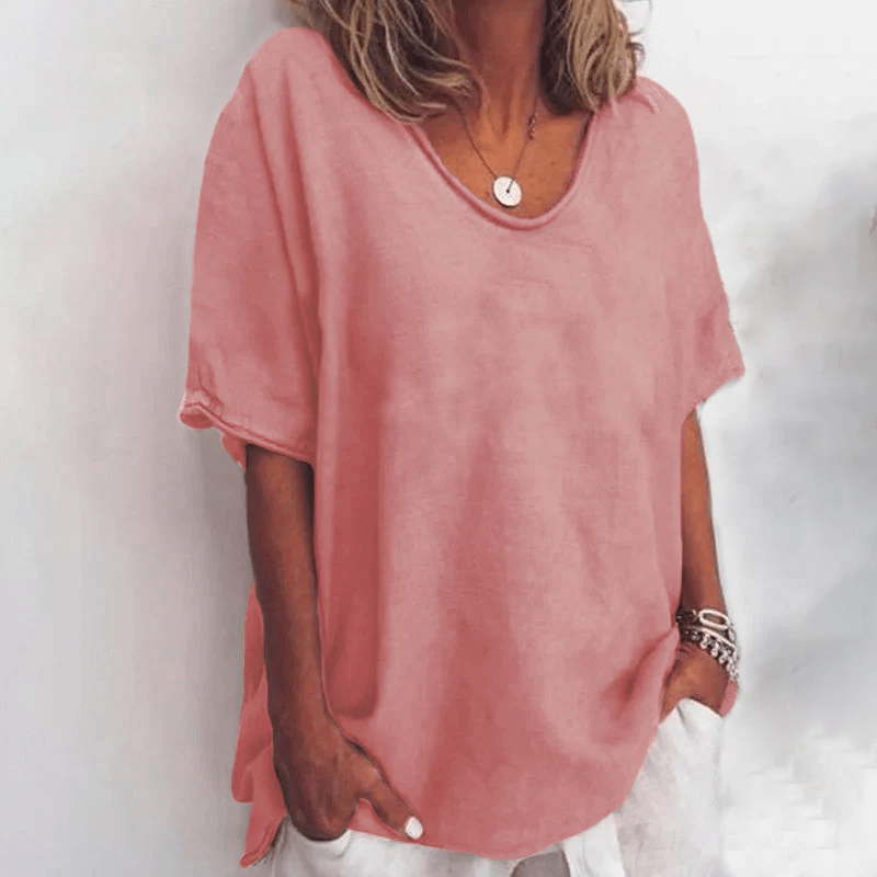 Image of Marcia | Women's Oversized V-Neck Blouse