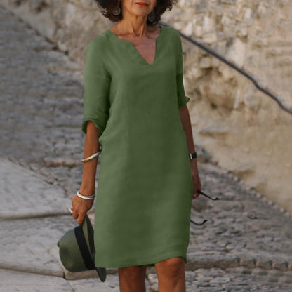 Image of Marissa | Women's V-Neck Midi Dress