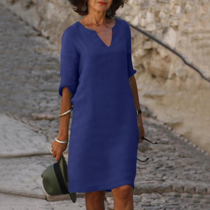 Image of Marissa | Women's V-Neck Midi Dress