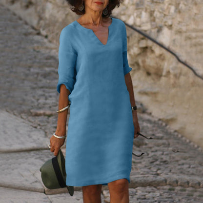 Image of Marissa | Women's V-Neck Midi Dress