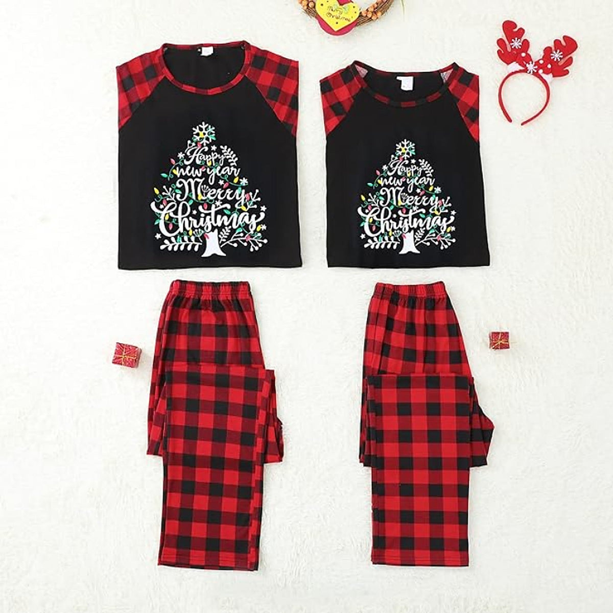 Matching Christmas Pajamas - Plaid Pajama Set for Couples