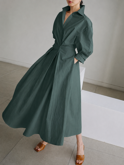 Mathilda | Elegant Shirt Dress with Buttons - Image 2