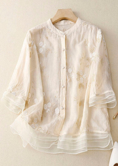 Image of Maureen | Women's Button-Down Floral Blouse