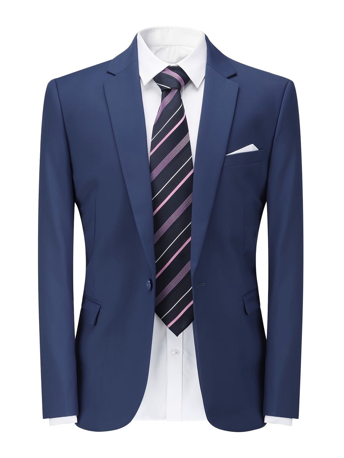 Men's Breathable Tailored-Fit Office Blazer Jacket