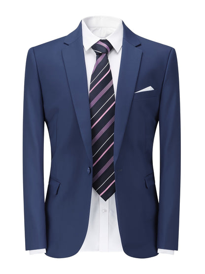 Men's Breathable Tailored-Fit Office Blazer Jacket