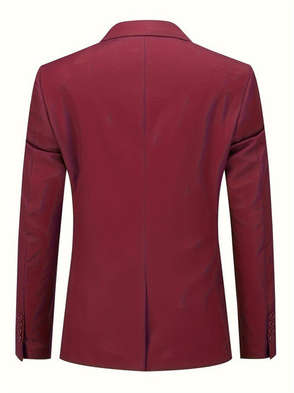 Men's Breathable Tailored-Fit Office Blazer Jacket