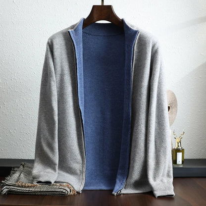 Men's Casual Long-Sleeve Open-Front Cardigan