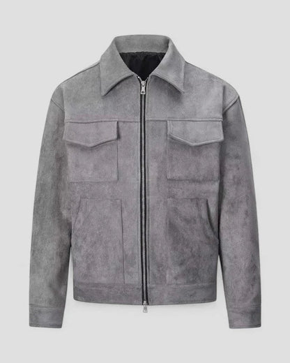 Men's Casual Zip-Up Jacket with Pockets