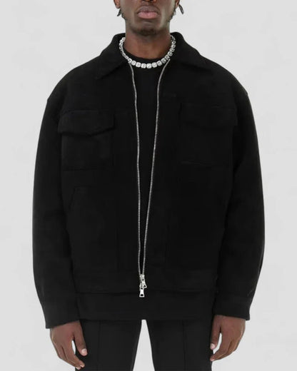 Men's Casual Zip-Up Jacket with Pockets
