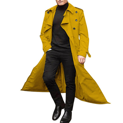 Men's Elegant Double-Breasted Trench Coat