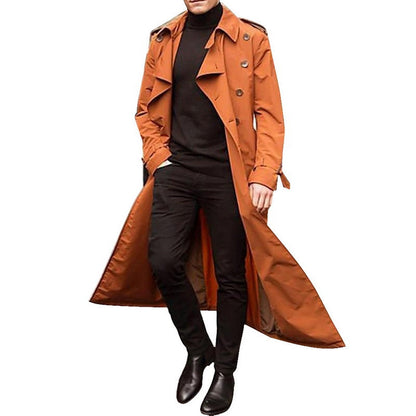 Men's Elegant Double-Breasted Trench Coat
