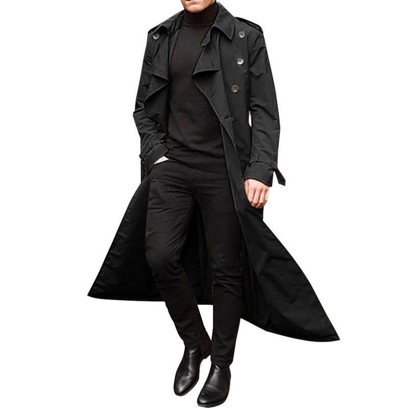 Men's Elegant Double-Breasted Trench Coat
